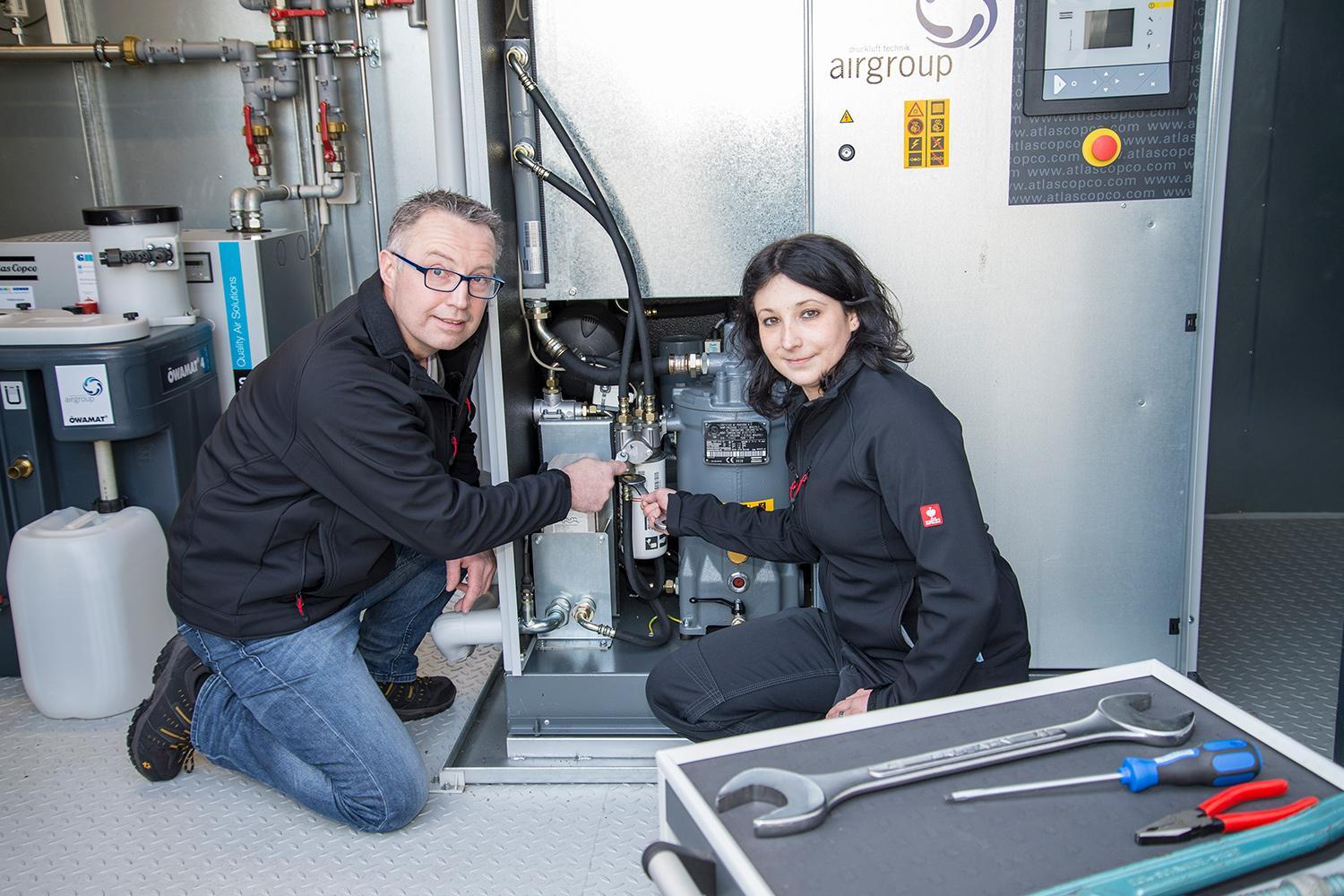 Wartung von Drucklufttechnik durch unsere Spezialisten