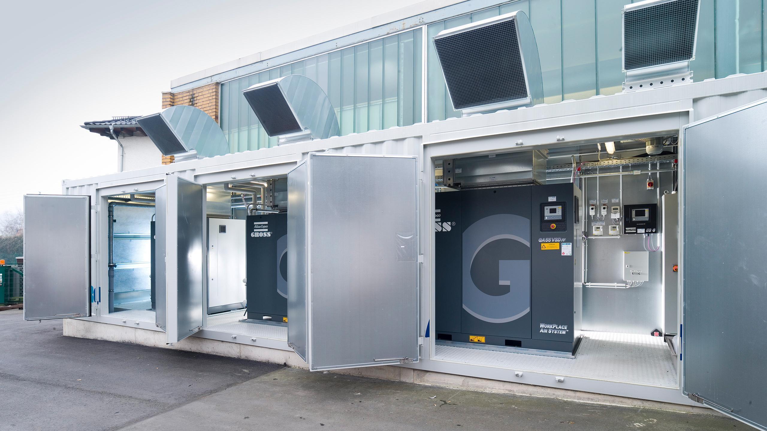 Druckluftcontainer sind sofort einsatzbereit. Hierdurch sparen Sie Zeit bei der Umrüstung Ihrer Drucklufttechnik